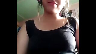 Desi girl shows her tight pink cupcakes to her bf on cam