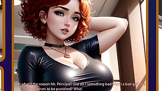 Daddy's big dick cum's close by mouth to mint teen close by school office