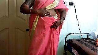 horny desi aunty show hung boobs on web cam then fuck band together husband