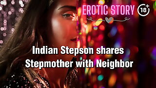 Indian Stepson shares Stepmother nigh Neighbor